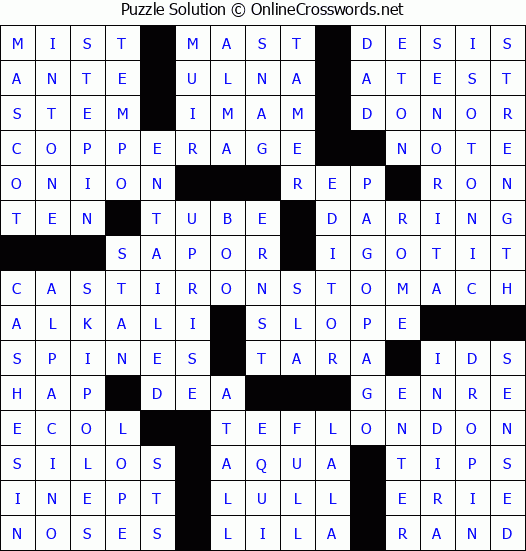Solution for Crossword Puzzle #7546