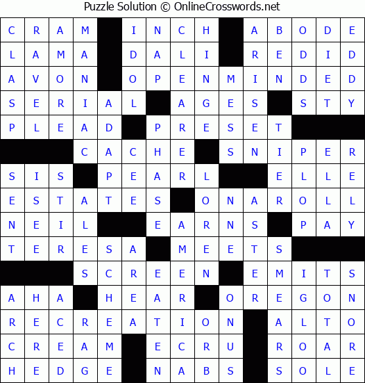 Solution for Crossword Puzzle #75541