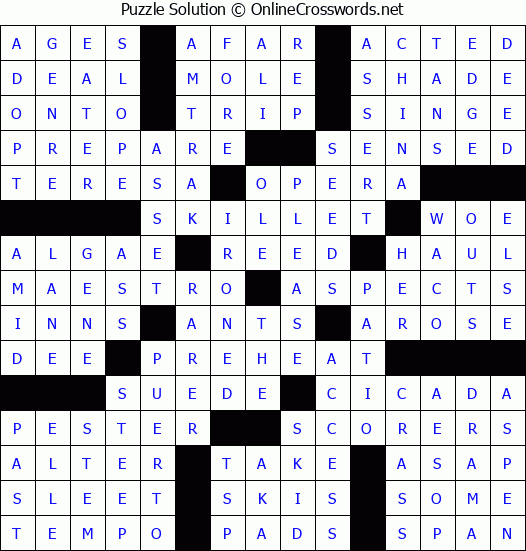 Solution for Crossword Puzzle #75645