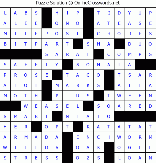 Solution for Crossword Puzzle #7590