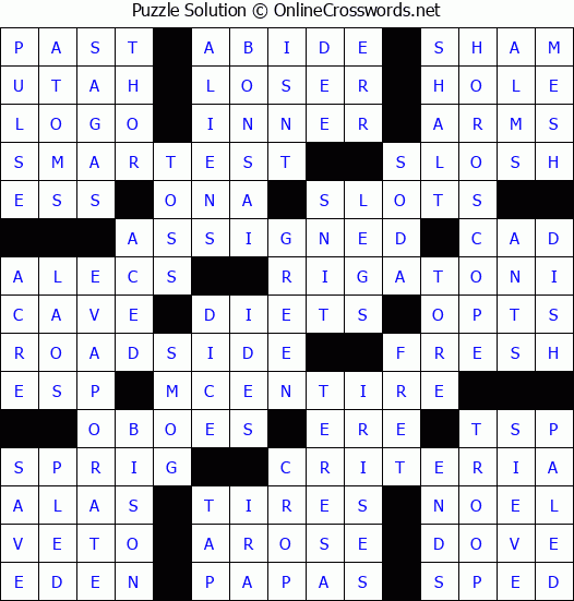 Solution for Crossword Puzzle #75945
