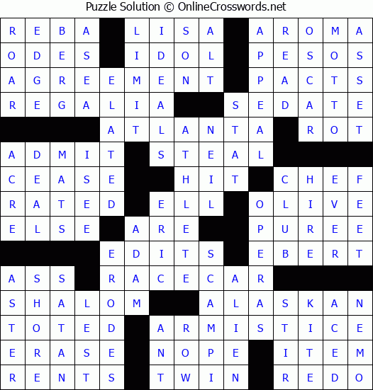 Solution for Crossword Puzzle #75946