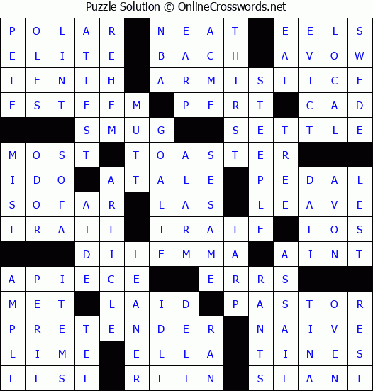 Solution for Crossword Puzzle #76316