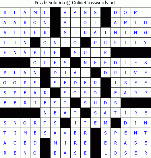 Solution for Crossword Puzzle #77179