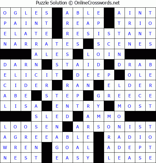 Solution for Crossword Puzzle #77225