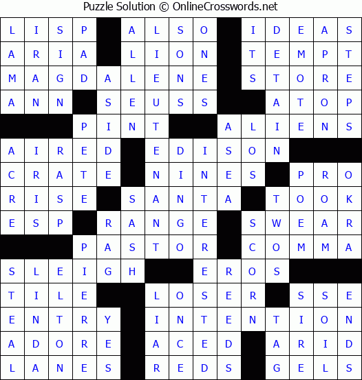 Solution for Crossword Puzzle 77869