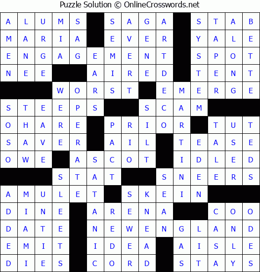 Solution for Crossword Puzzle #78235