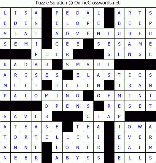 Solution for Crossword Puzzle #78975