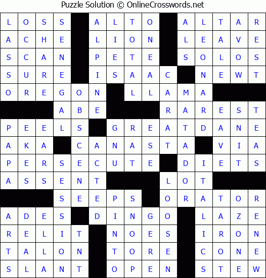 Solution for Crossword Puzzle #79779