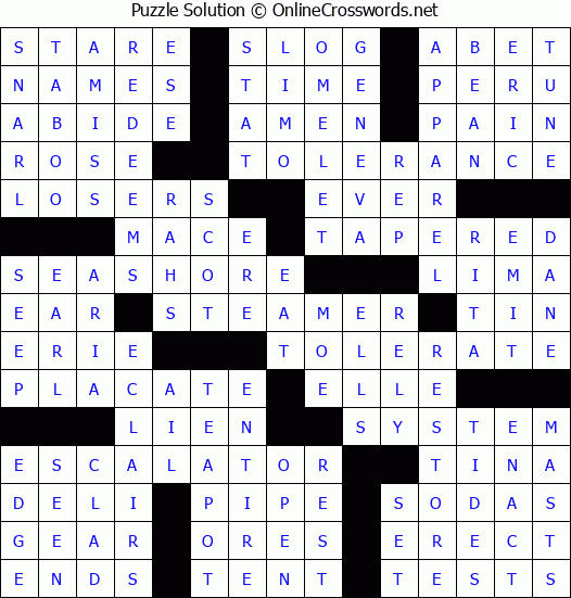 Solution for Crossword Puzzle #80276