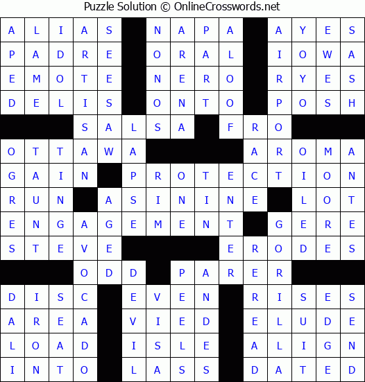 Solution for Crossword Puzzle #81549