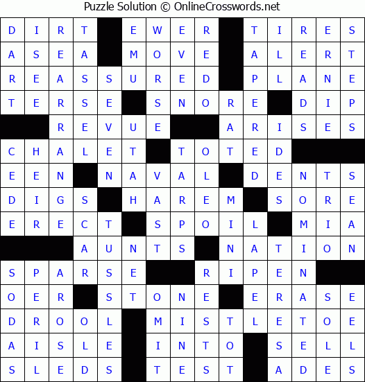 Solution for Crossword Puzzle #82724