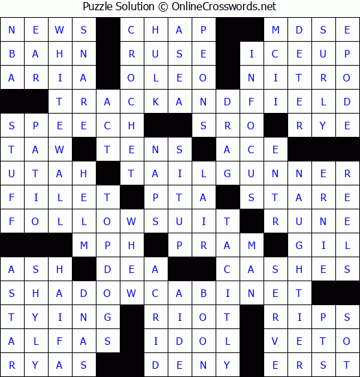 Solution for Crossword Puzzle #8280