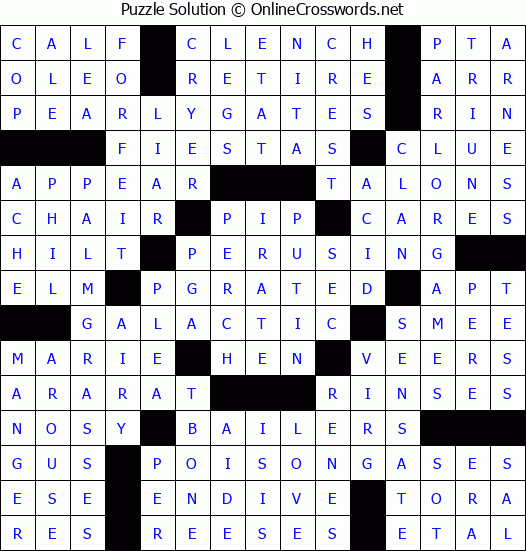 Solution for Crossword Puzzle #8301