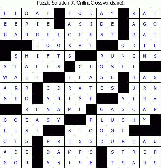 Solution for Crossword Puzzle #8328