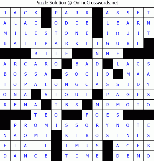 Solution for Crossword Puzzle #8344