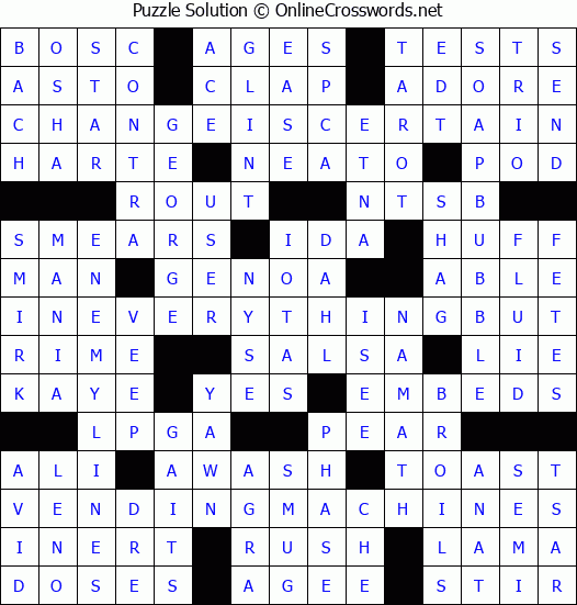 Solution for Crossword Puzzle #8353