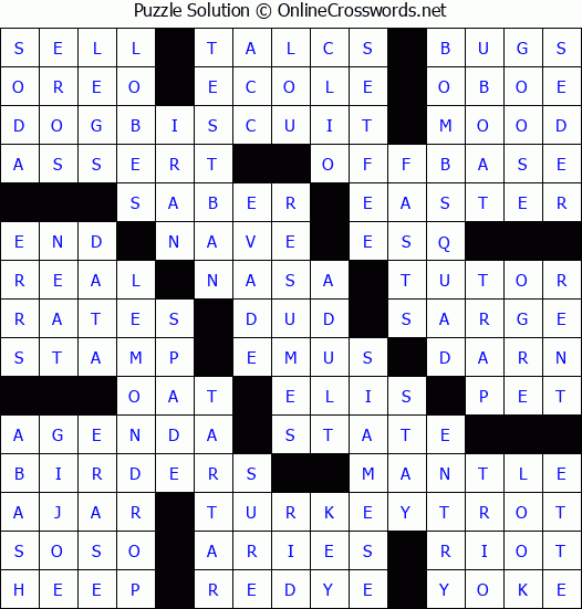 Solution for Crossword Puzzle #8357