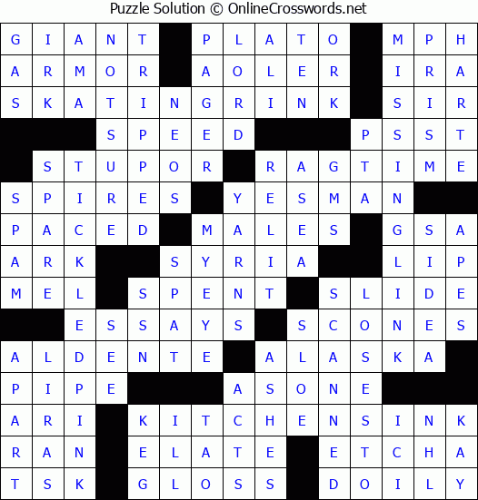 Solution for Crossword Puzzle #8370
