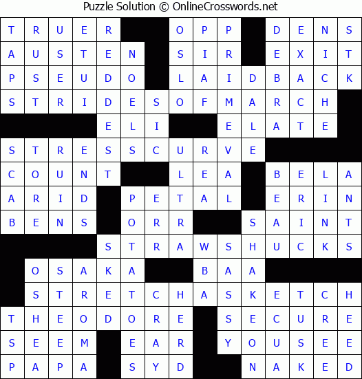 Solution for Crossword Puzzle #8374