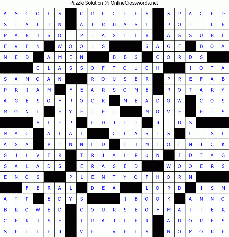 Solution for Crossword Puzzle #8389