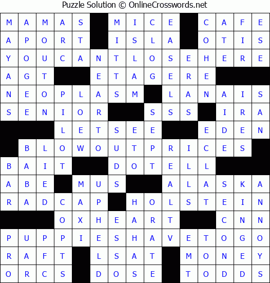 Solution for Crossword Puzzle #8393