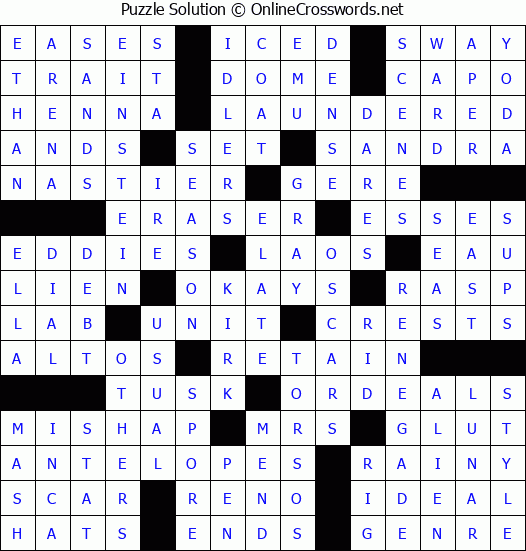 Solution for Crossword Puzzle #84097