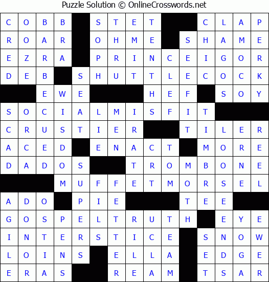 Solution for Crossword Puzzle #8414