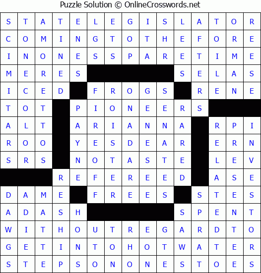 Solution for Crossword Puzzle #8451