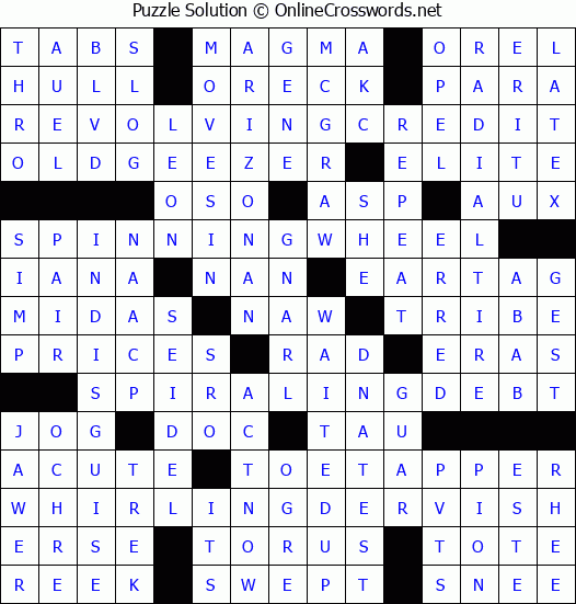 Solution for Crossword Puzzle #8491