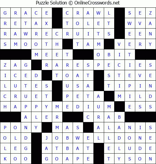 Solution for Crossword Puzzle #8509