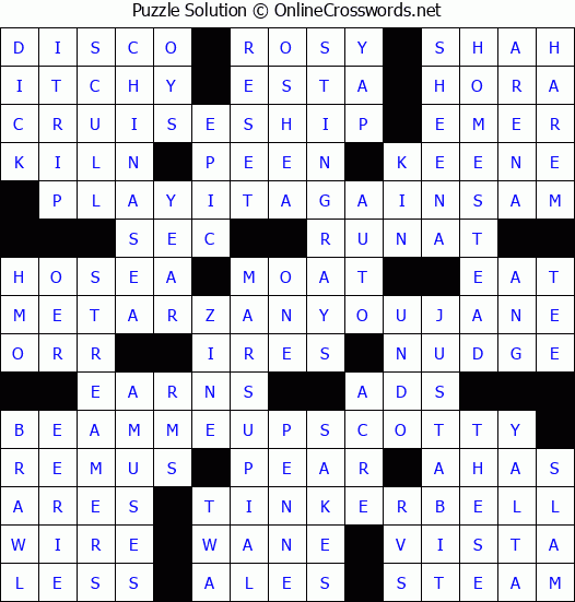 Solution for Crossword Puzzle #8510