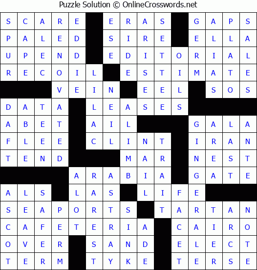 Solution for Crossword Puzzle #86002