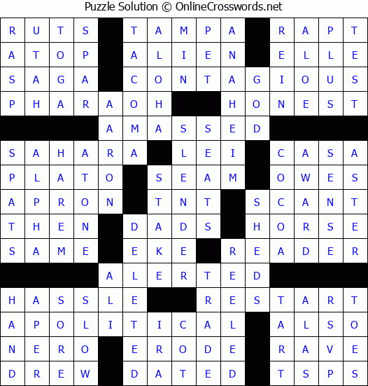 Solution for Crossword Puzzle #86761