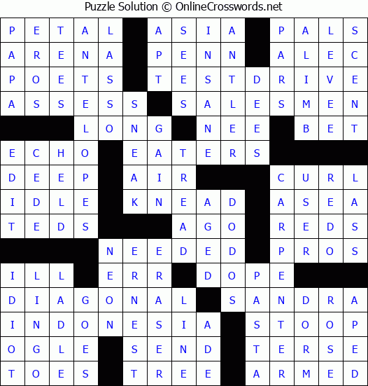 Solution for Crossword Puzzle #87107