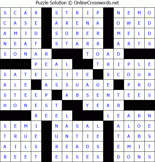 Solution for Crossword Puzzle #87173