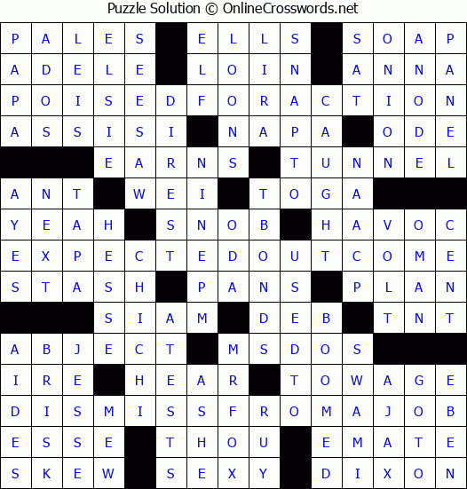 Solution for Crossword Puzzle #8918
