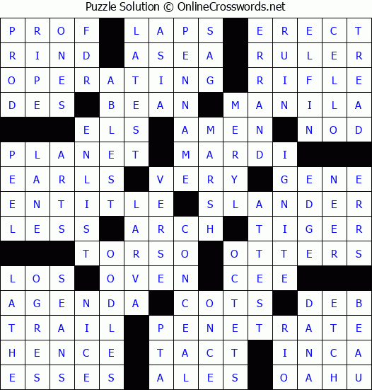 Solution for Crossword Puzzle #89212