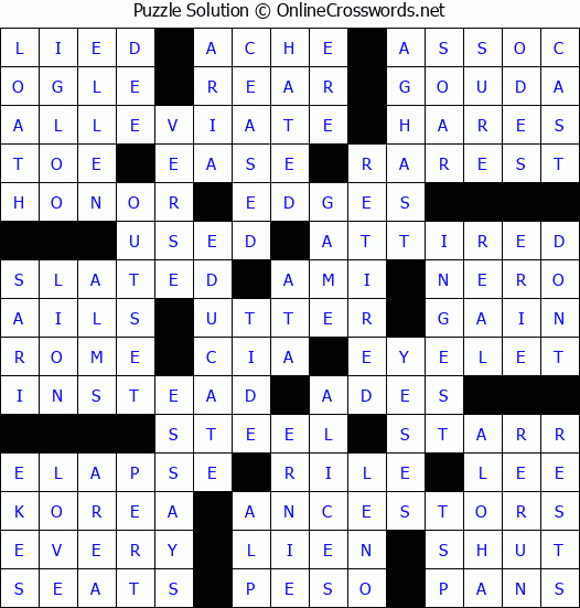 Solution for Crossword Puzzle #89224