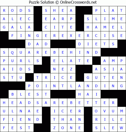 Solution for Crossword Puzzle #9020