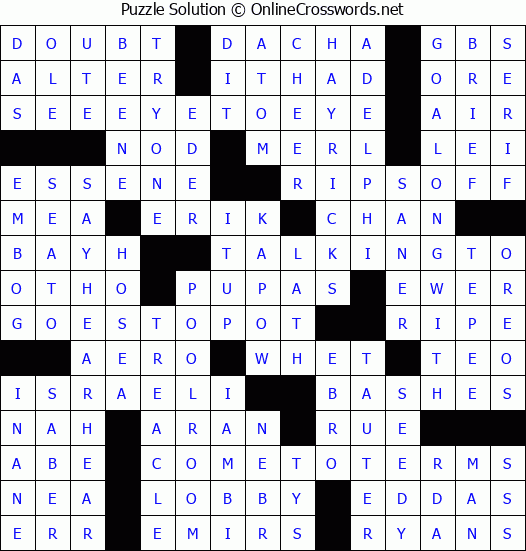 Solution for Crossword Puzzle #9056