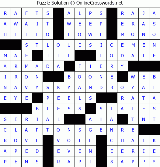 Solution for Crossword Puzzle #911