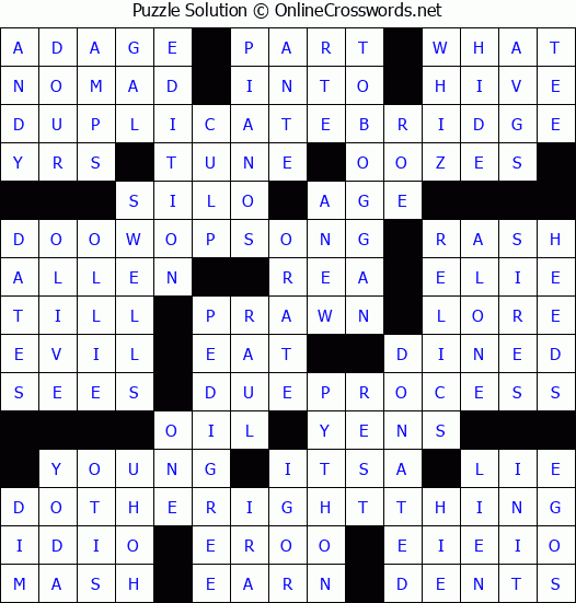 Solution for Crossword Puzzle #9309