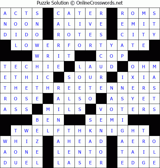 Solution for Crossword Puzzle #9363